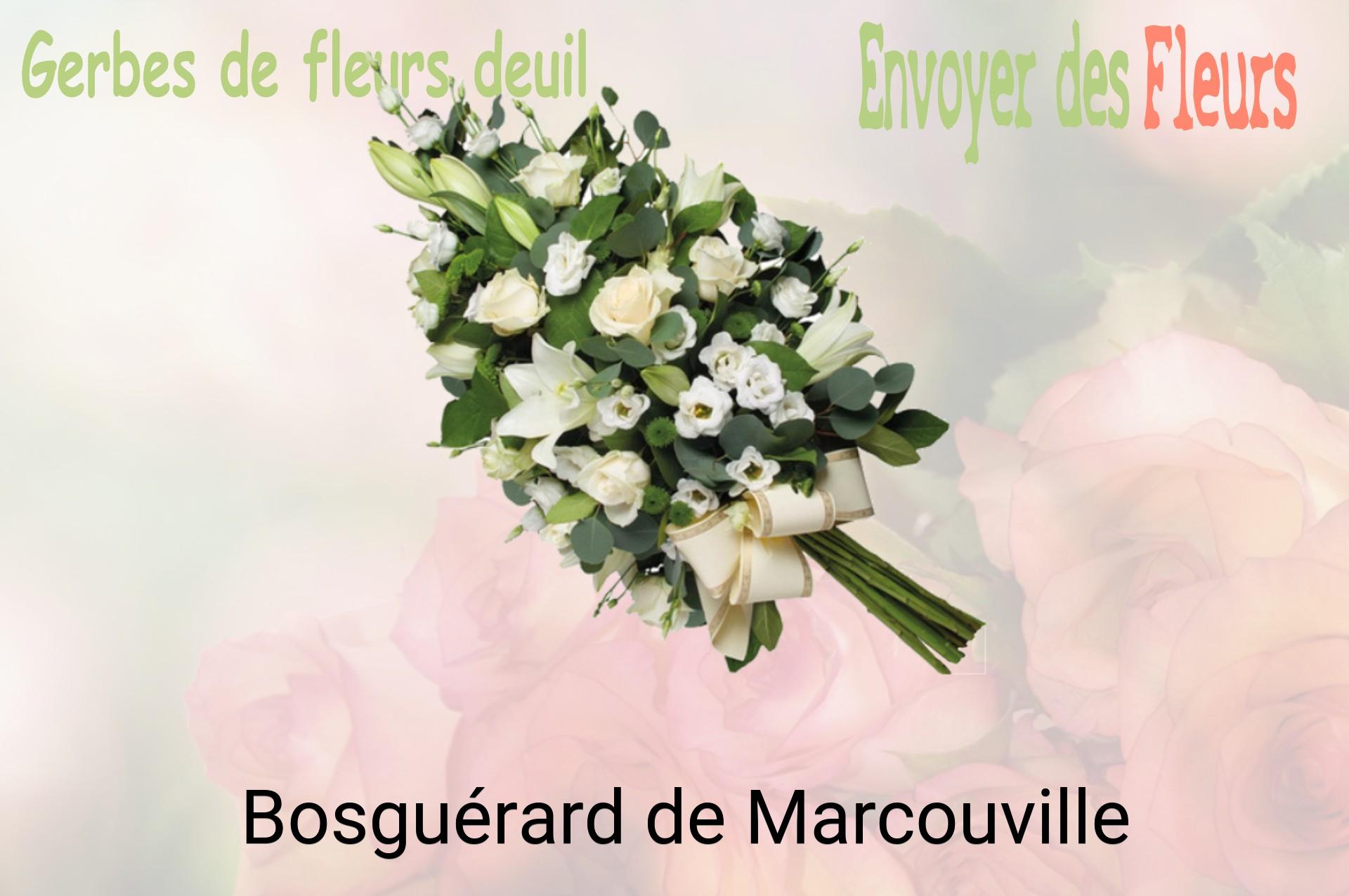 Gerbe de fleurs de deuil livrée à Bosguérard-de-Marcouville